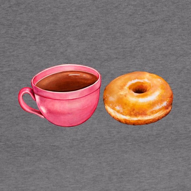 Coffee & Glazed Donut by KellyGilleran